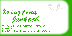 krisztina jankech business card